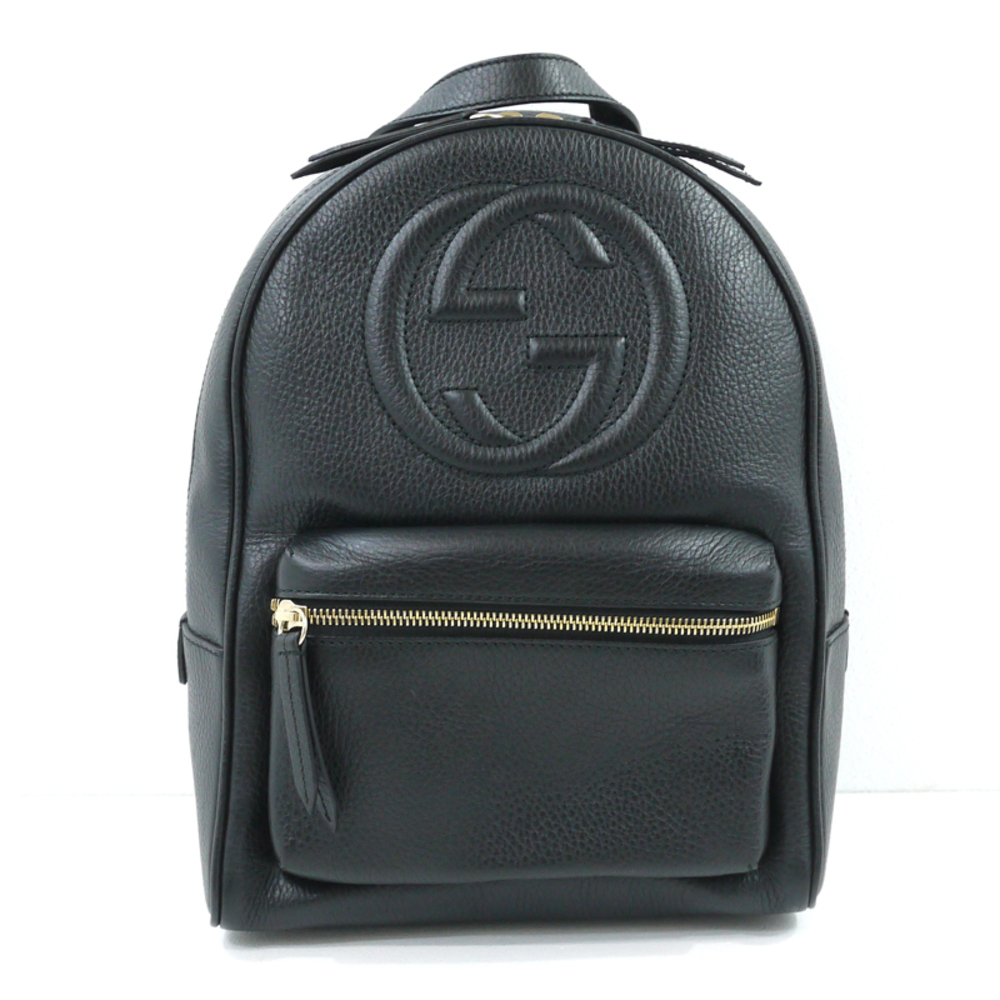 Gucci Interlocking Shoulder Black Backpack G Soho - image 1